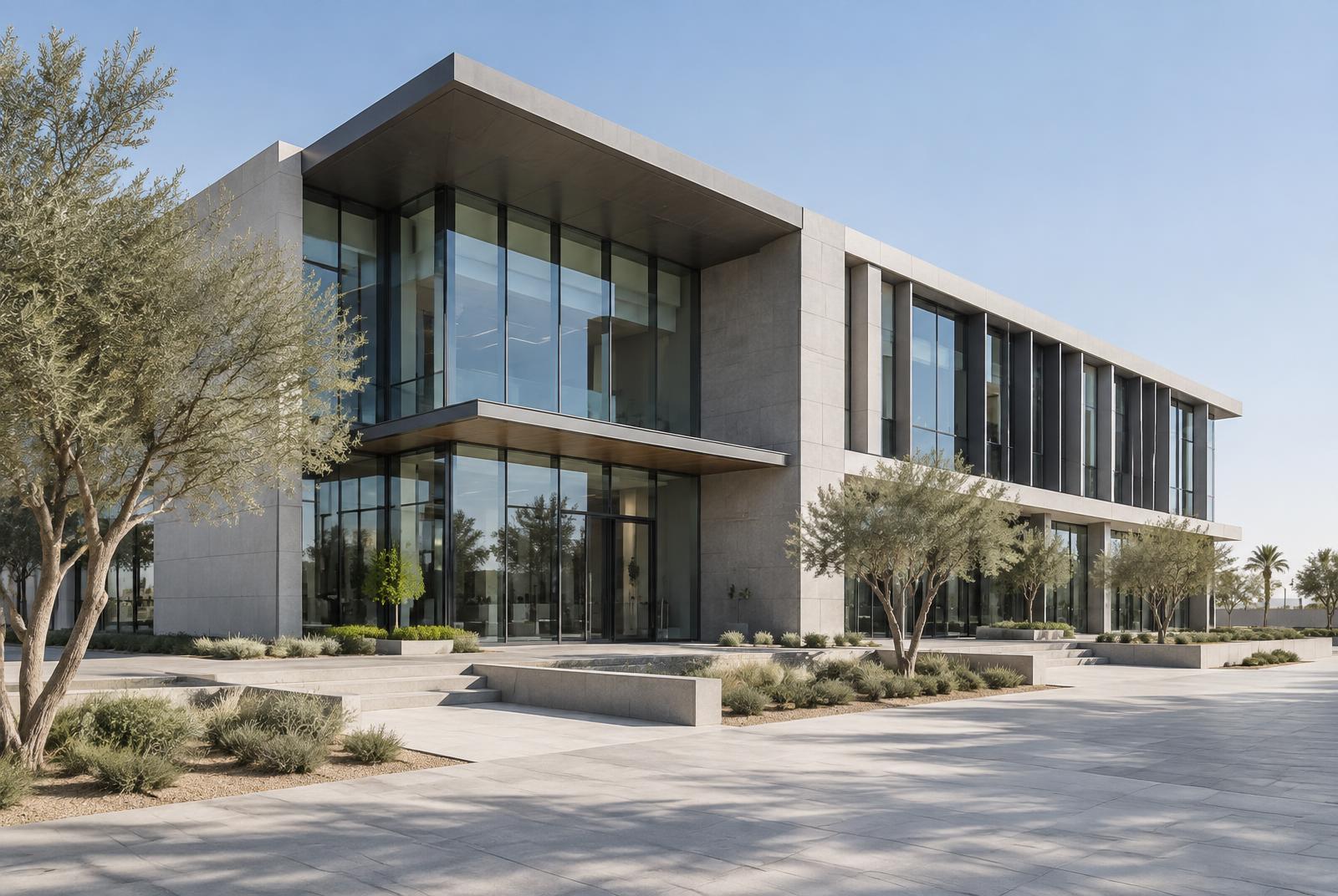 Contemporary commercial building representative of Oriental's capabilities